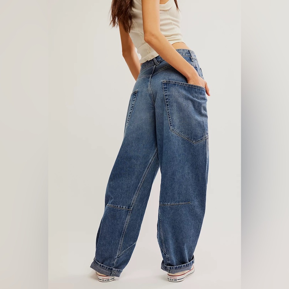 Free People We The Free Sugar And Spice Barrel Style Baggy Oversized Jeans - Picture 6 of 6